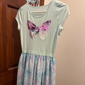 Butterfly Flip Sequin - Girls Dress - 14/16